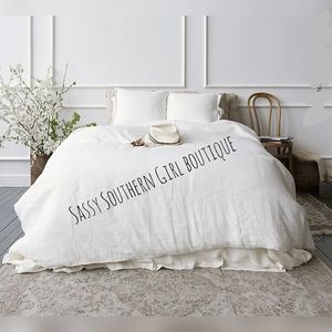 🆕⭐White French linen duvet cover set